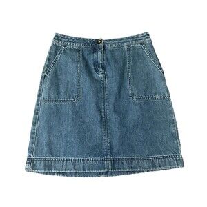Boden Women's Size 4R Blue Denim A-Line Skirt